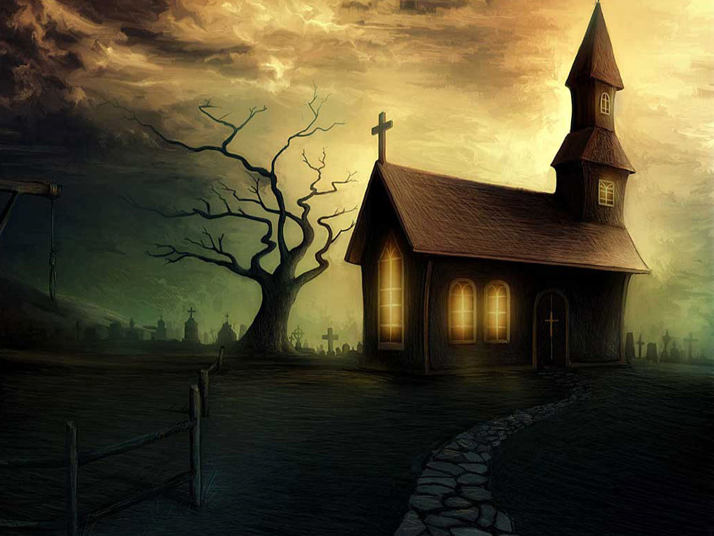 Spooky House Wallpaper Halloween
