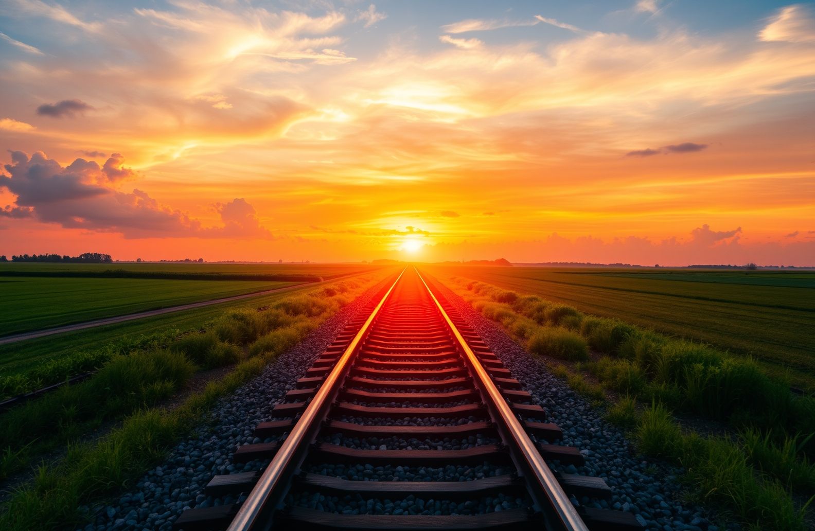 HD Train Tracks Wallpaper