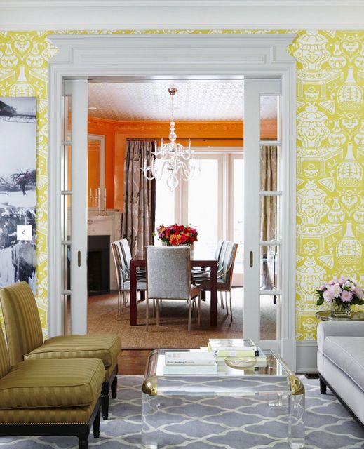 More Like This Clarence House Dining Room Chairs And Wallpaper