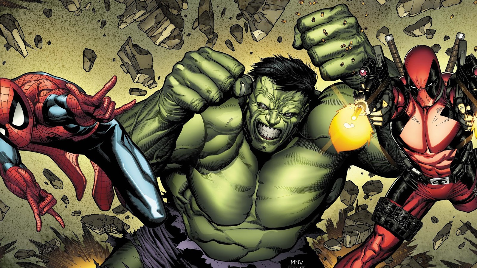 Wallpaper Deadpool HD Heroes Hulk Marvel New Spider Man