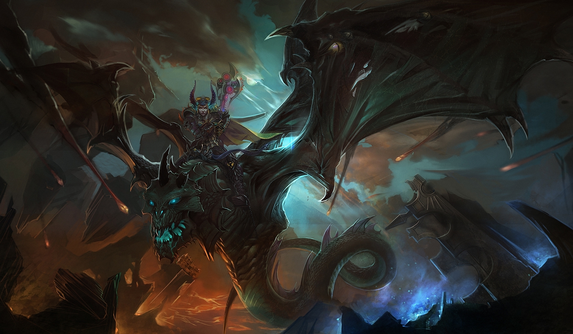 Dragons Warriors Undead Fantasy Dragon Warrior Wallpaper