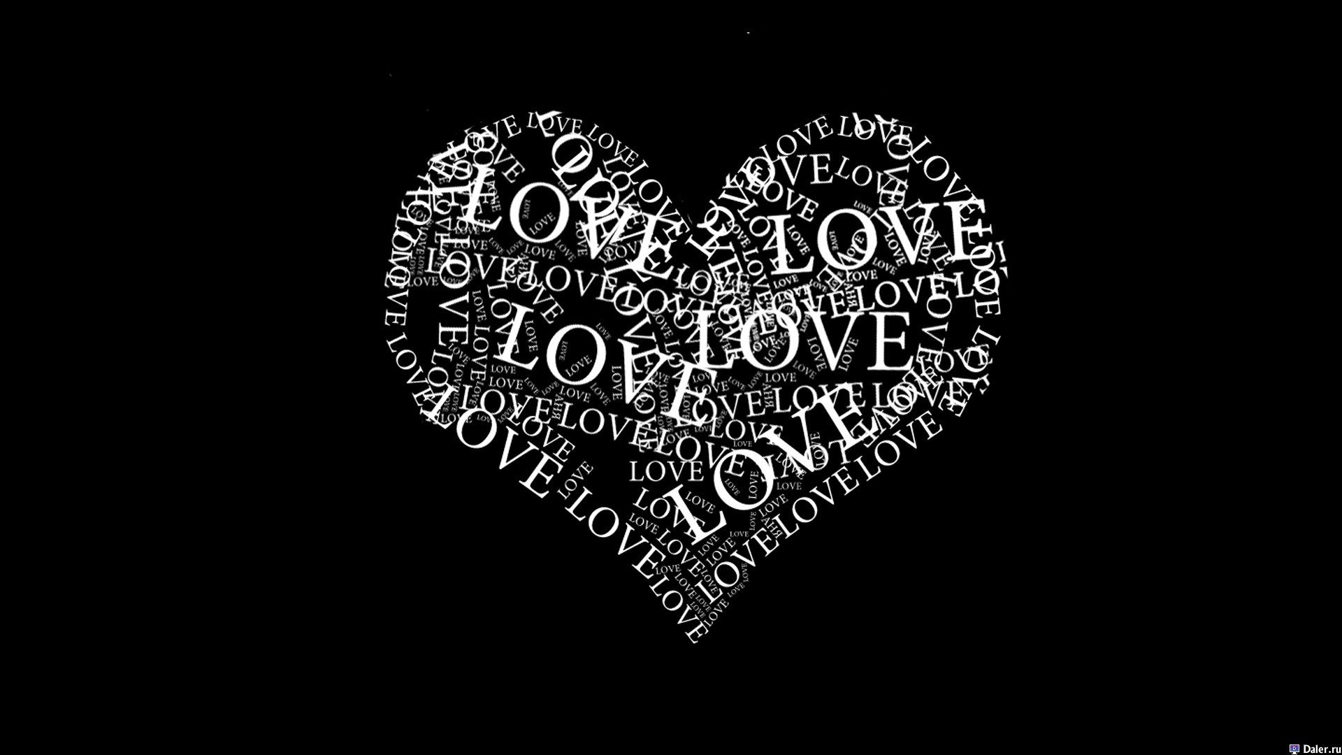 Love Text Quotes Typography Textures Hearts Black Background
