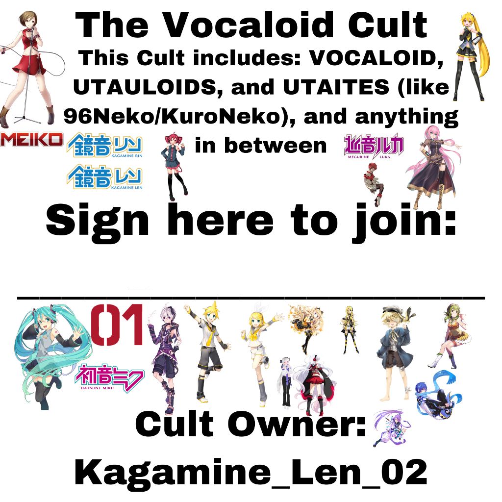 Cult Vocaloid Vocaloids Vocaloidcult Utau Utauloid
