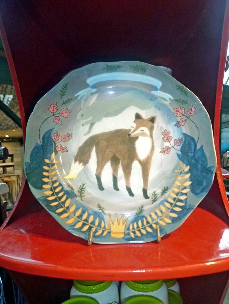 Anthropologie Fox Plate Gift Collecti