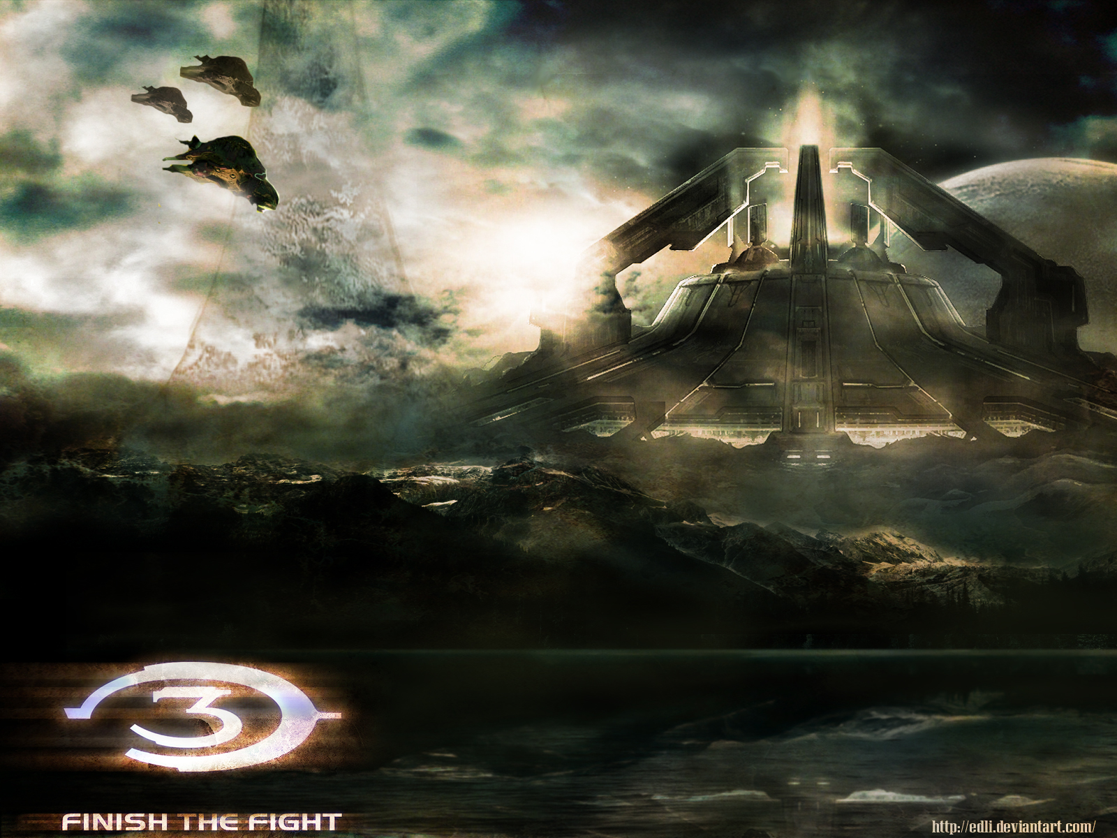 The Widescreen Desktop Wallpaper Of Halo Scenes Made By Fans