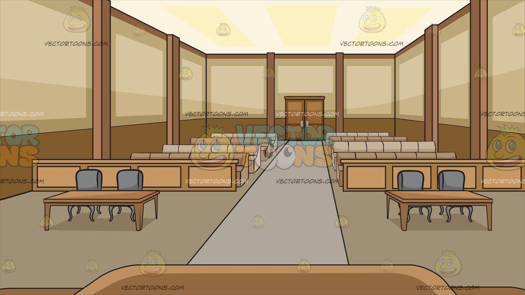 Inside A Courtroom Background Clipart Cartoons By Vectortoons