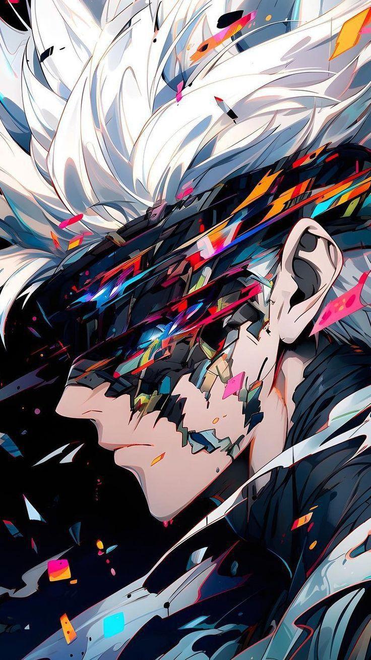 Abstract Satoru Gojo Wallpaper In Cool Anime Background