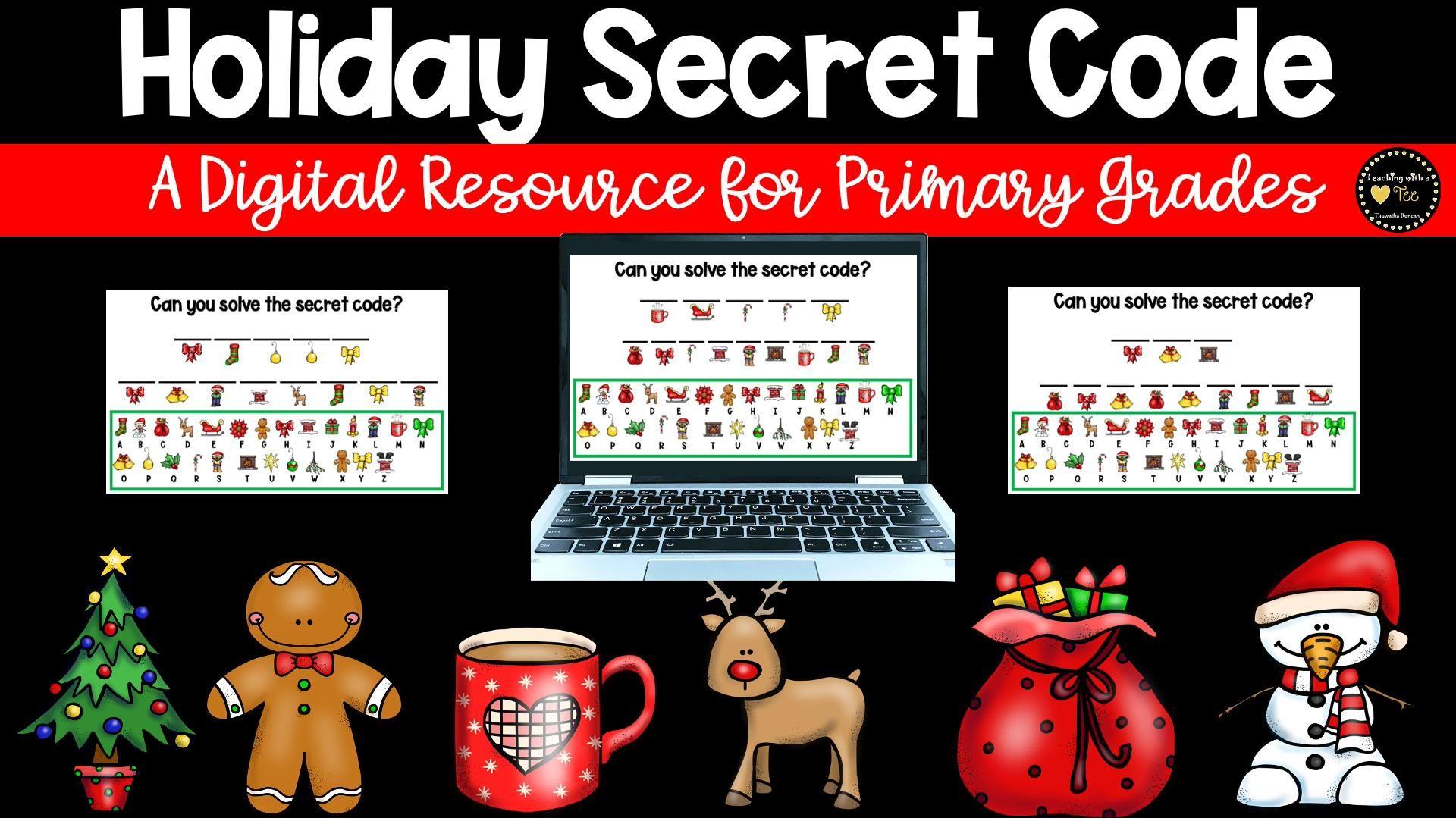 Christmas Holiday Secret Code Digital Interactive Slides Video