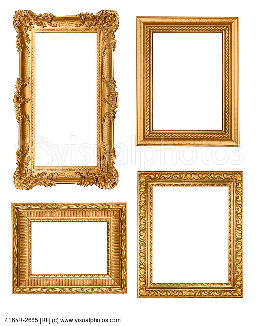 Vintage Frames Isolated On White For Design Related Terms Frame