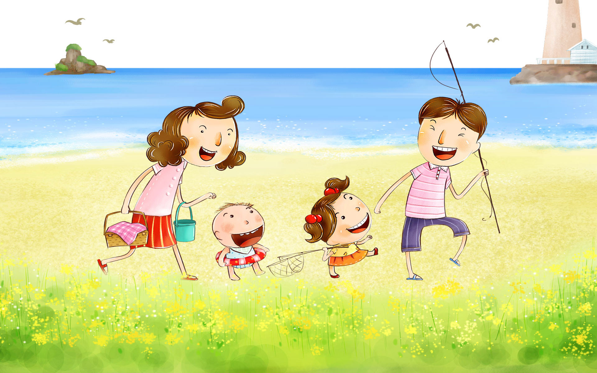 Free Happy Family Day computer desktop wallpapers pictures images
