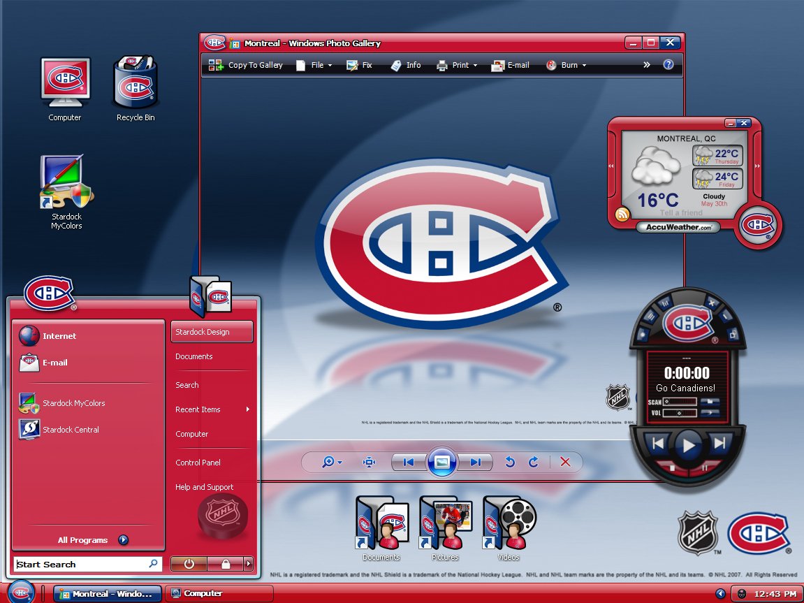 MyColors Montreal Canadiens Desktop Screenshot 3 of 4 1151x863