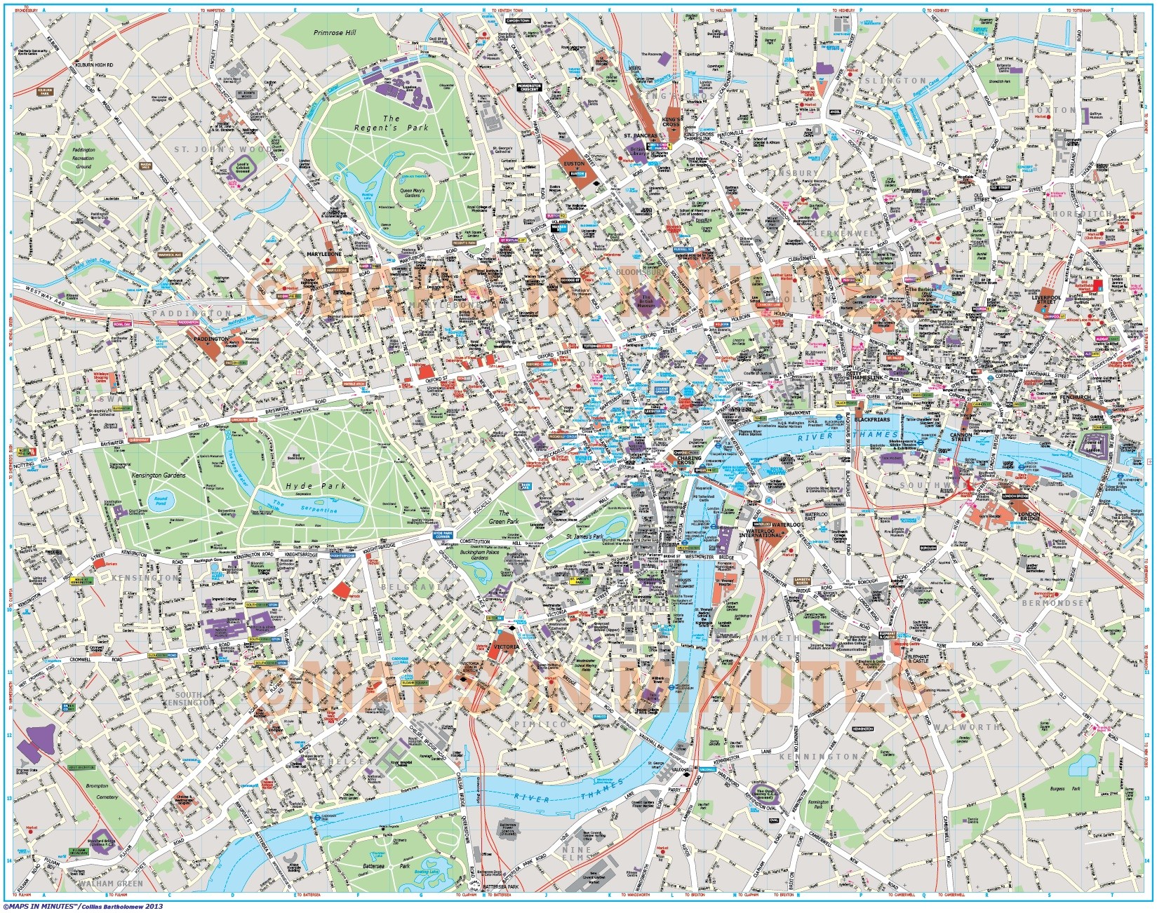 London City Map Wide Wallpaper