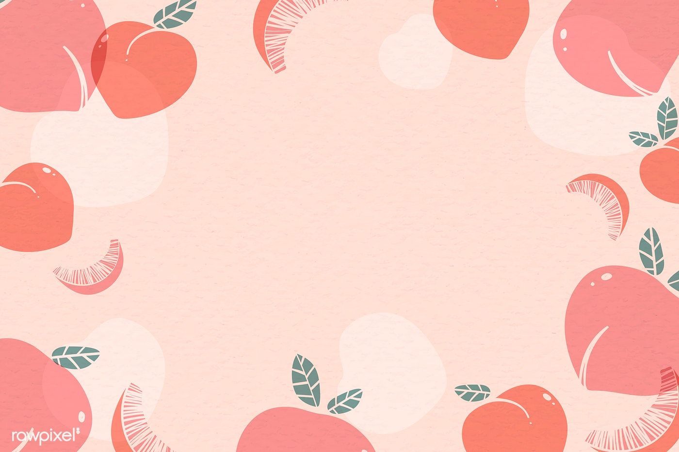 Peach Patterned Background With Design Space Vector Wallpaper