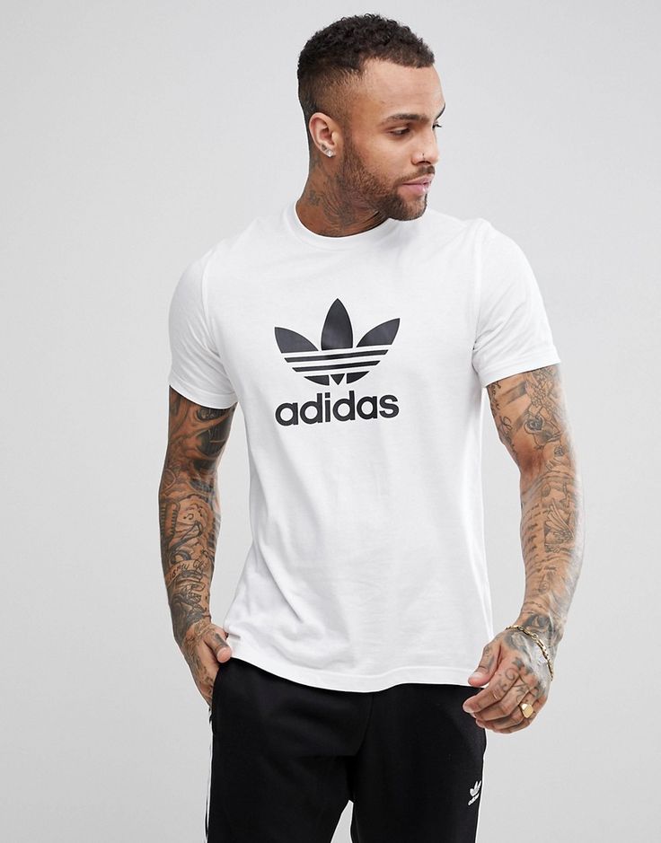 Adidas Originals Men S Trefoil T Shirt In White