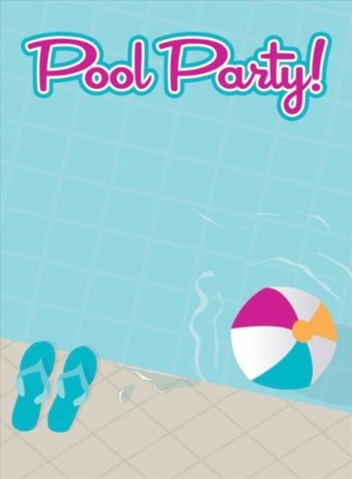 Party Invitation Background Pool Invitations