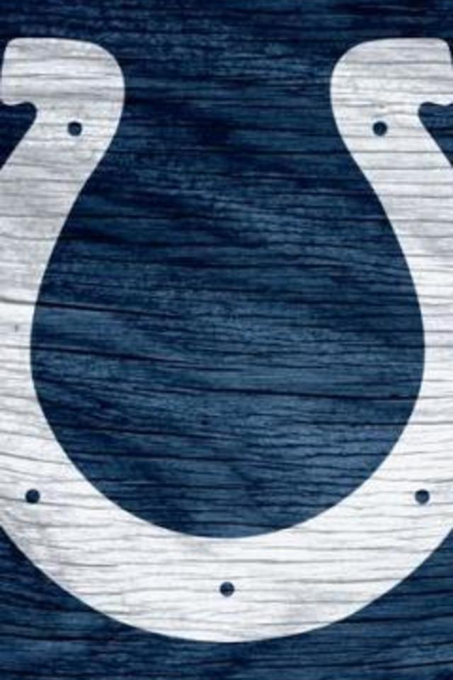 Indianapolis Colts Blue Solid Weathered Wood Wallpaper For iPhone