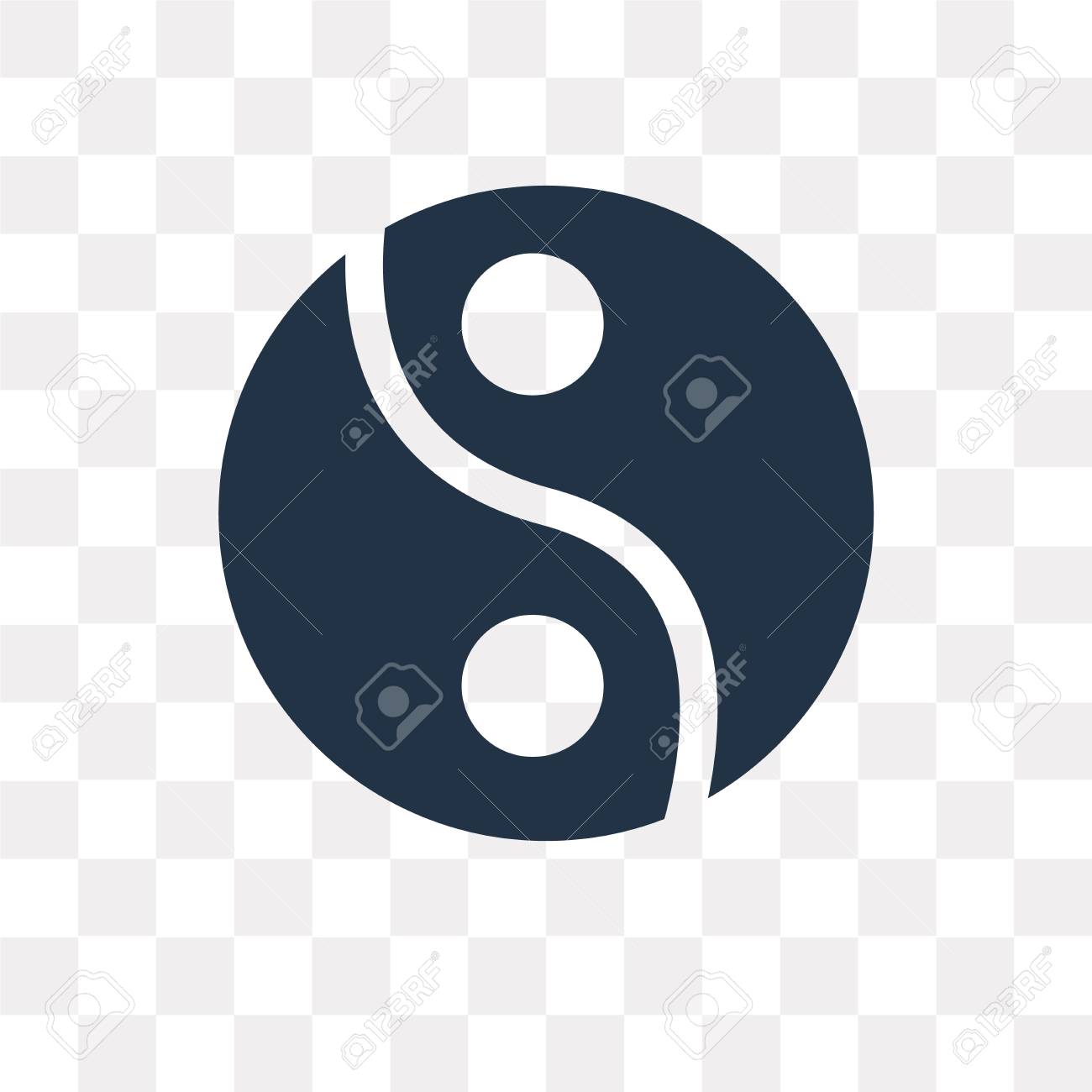 Yin Yang Vector Icon Isolated On Transparent Background