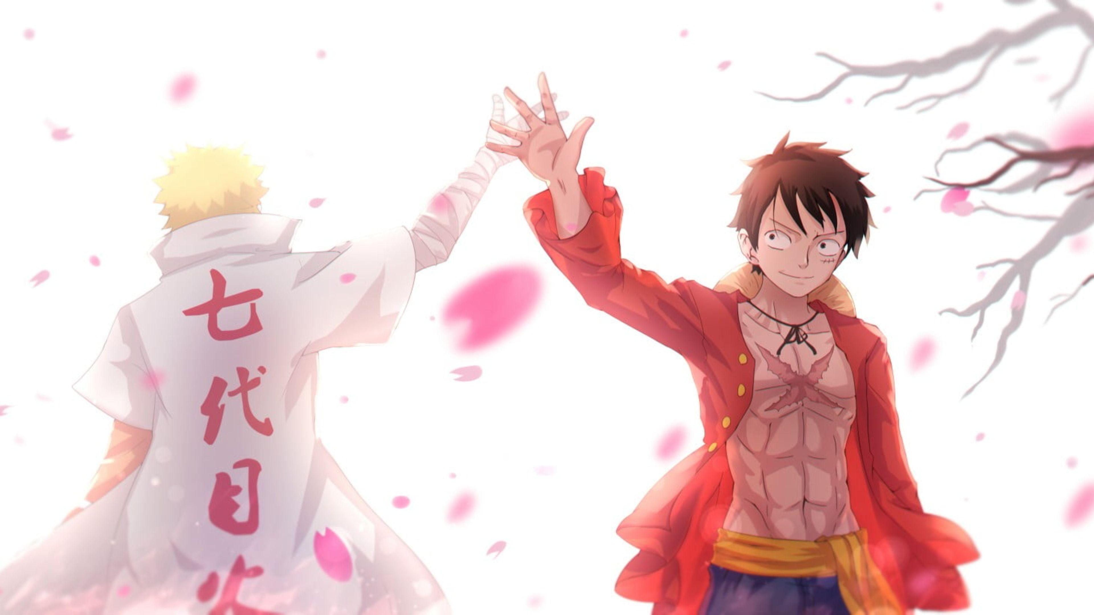 Naruto X Luffy Anime Crossover Best Wallpaper