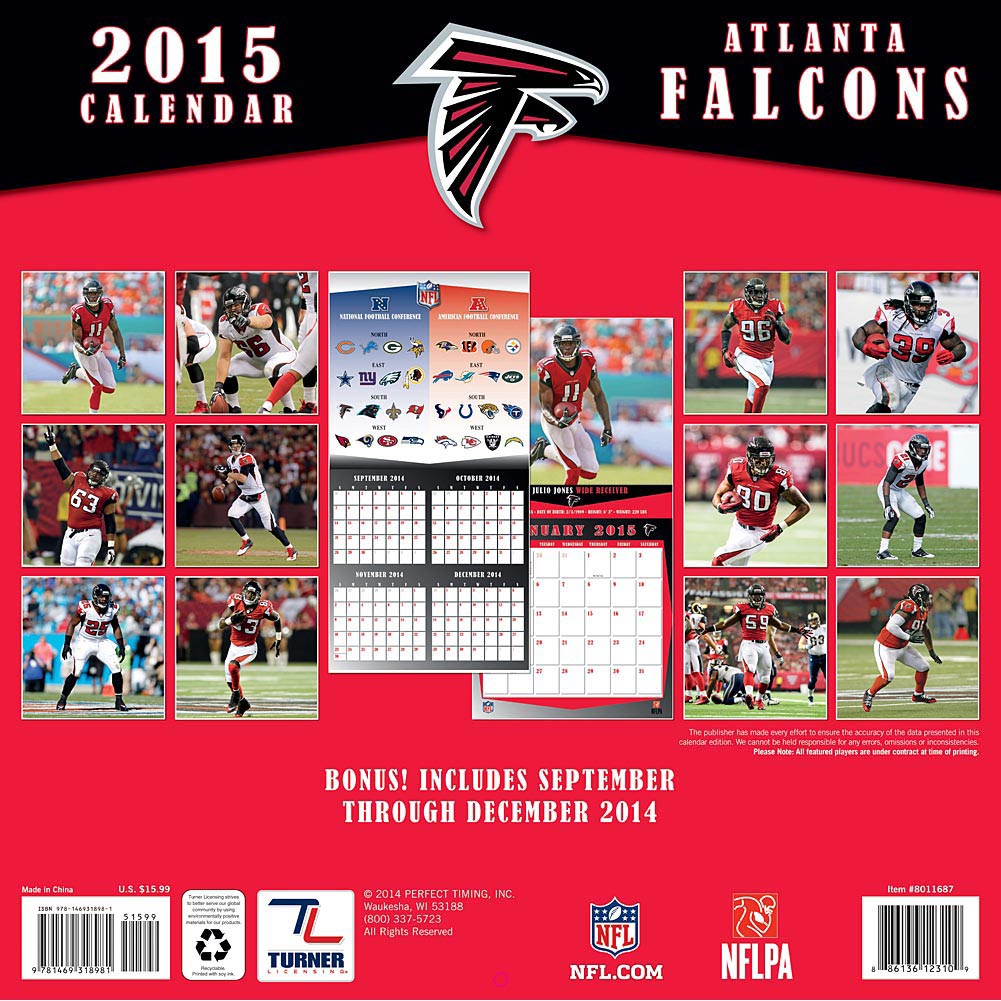 Atlanta Falcons Wall Calendar