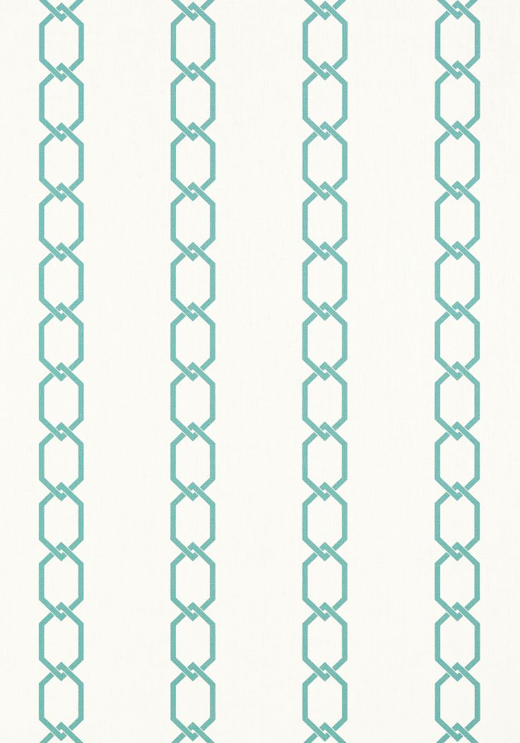 Anna Likes It Madeira Chain Wallpaper Turquoise T16077 Thibaut