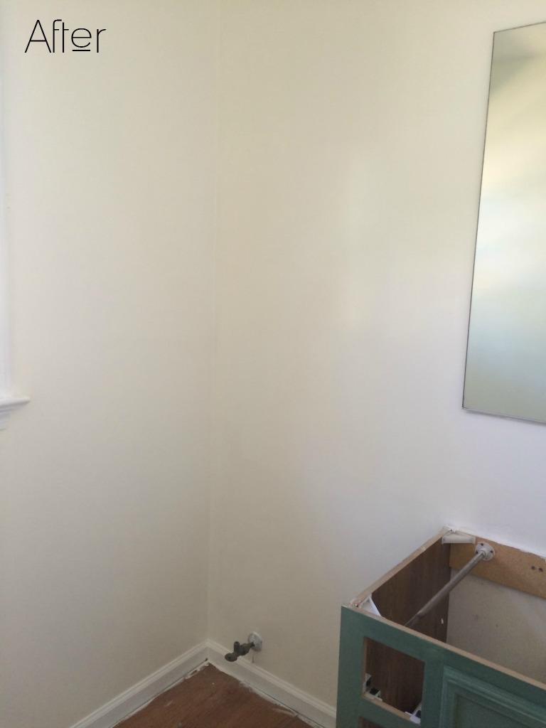 Once your primer is dry you can start painting over your wallpaper I 768x1024