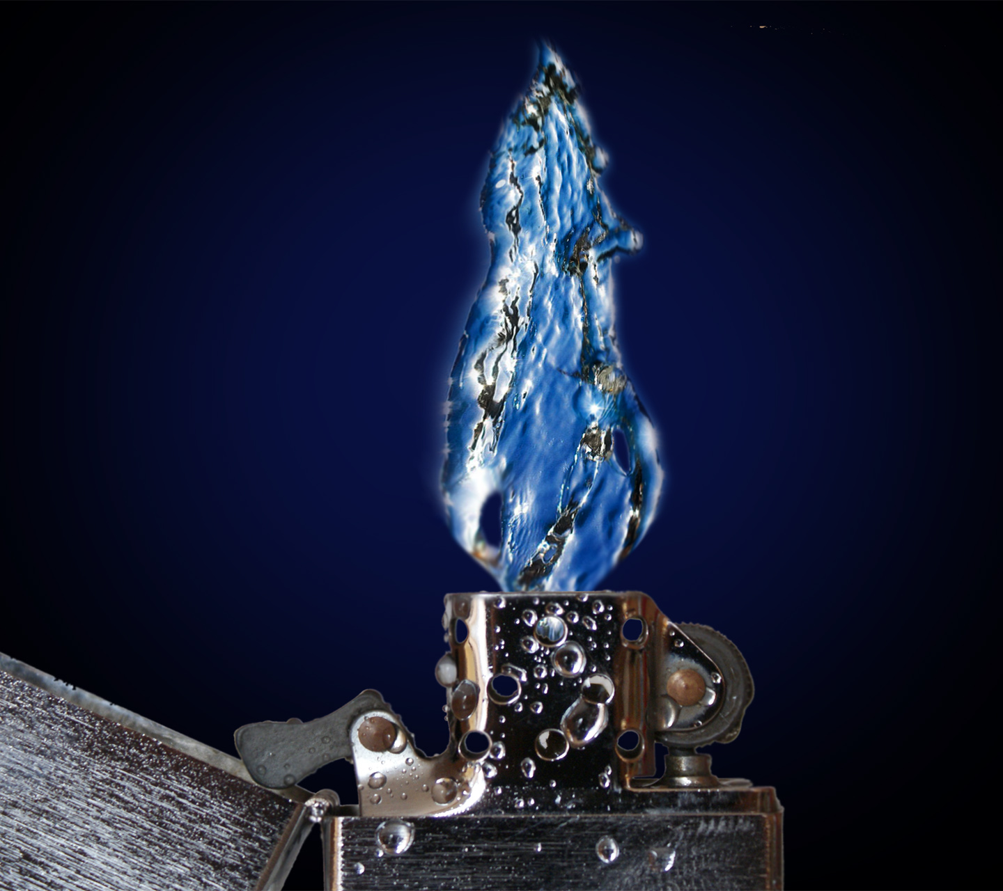 Zippo Water Flame Wallpaper World Collection
