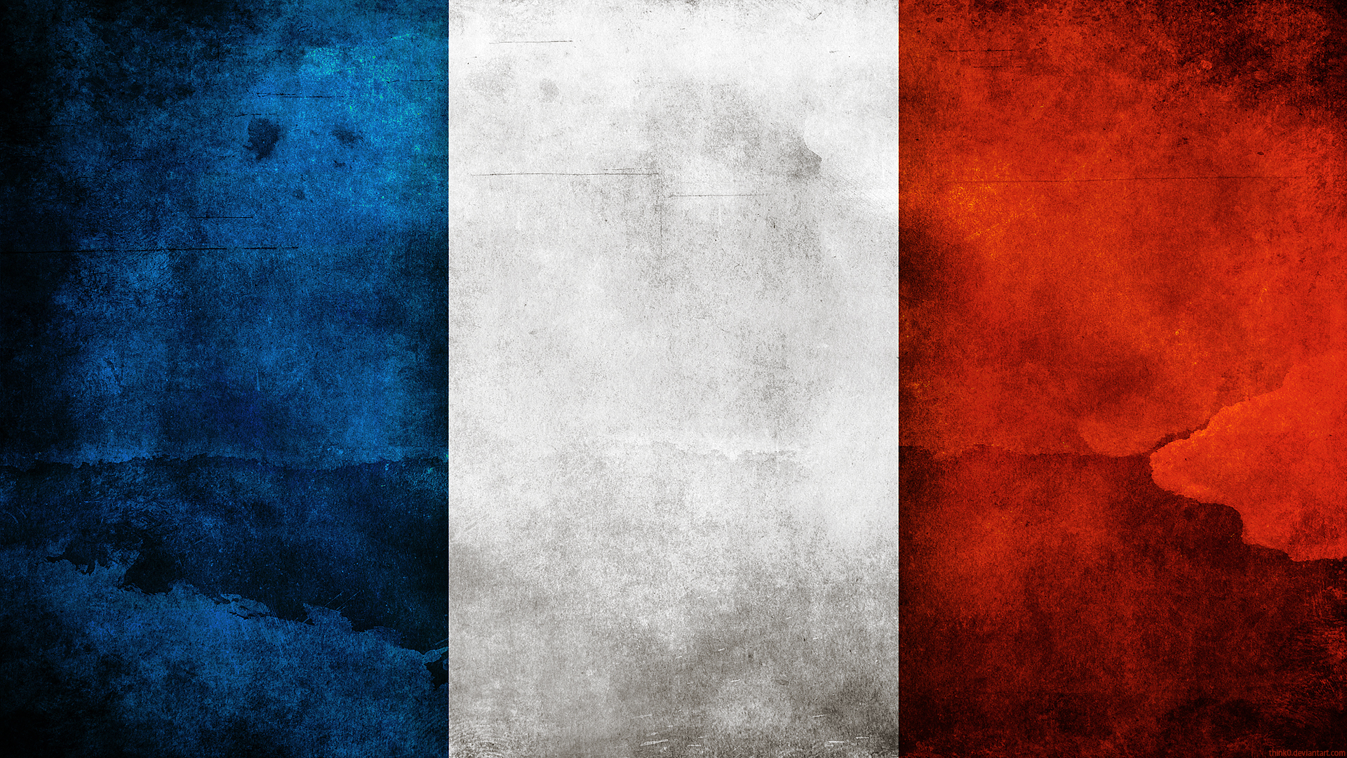 France Flag By Think0