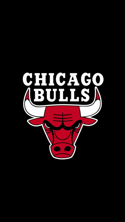 Chicago Bulls Logo Black Backbround For iPhone HD Wallpaper