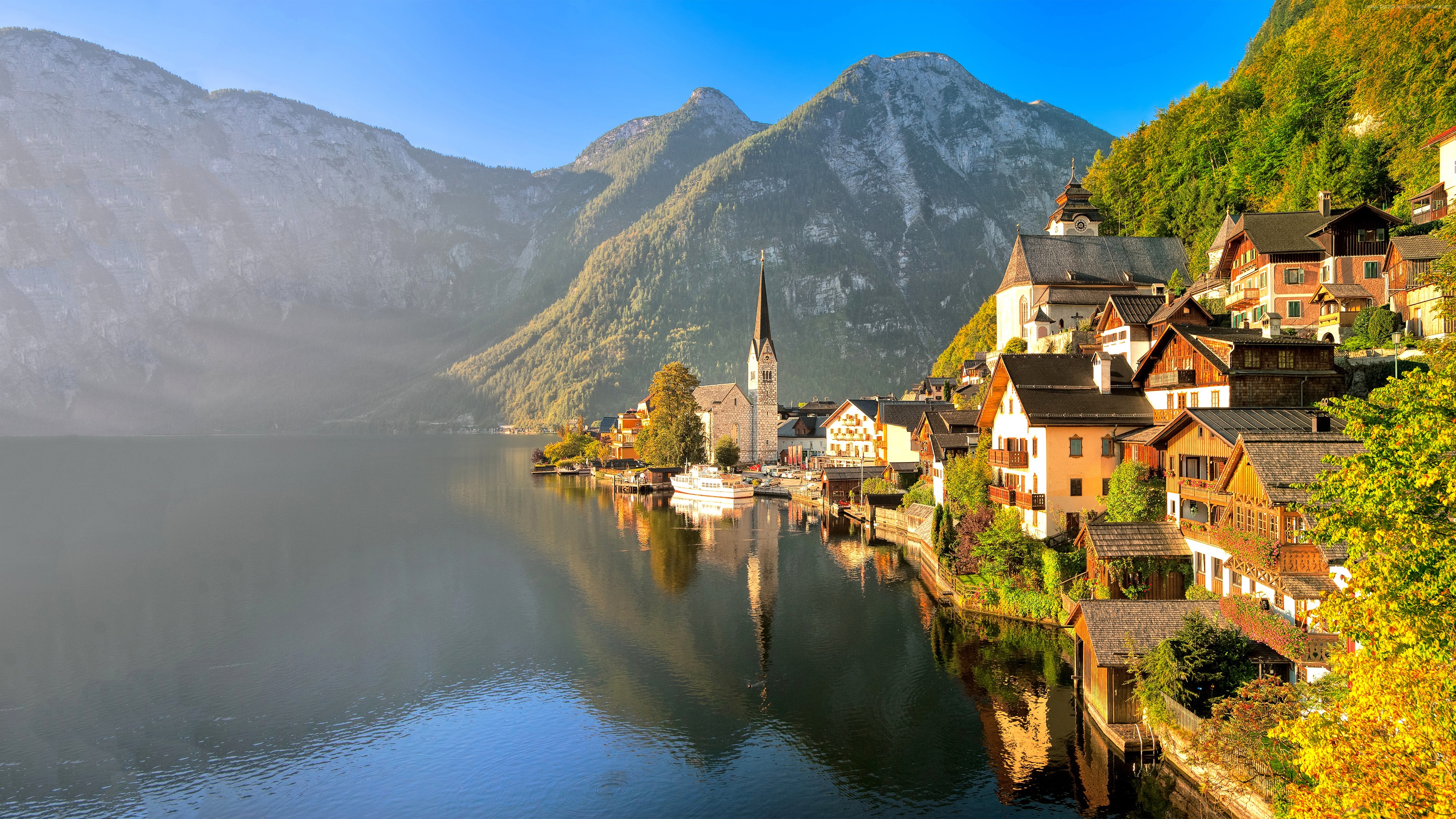 Hallstatt Austria 4k Ultra HD Wallpaper Background Image