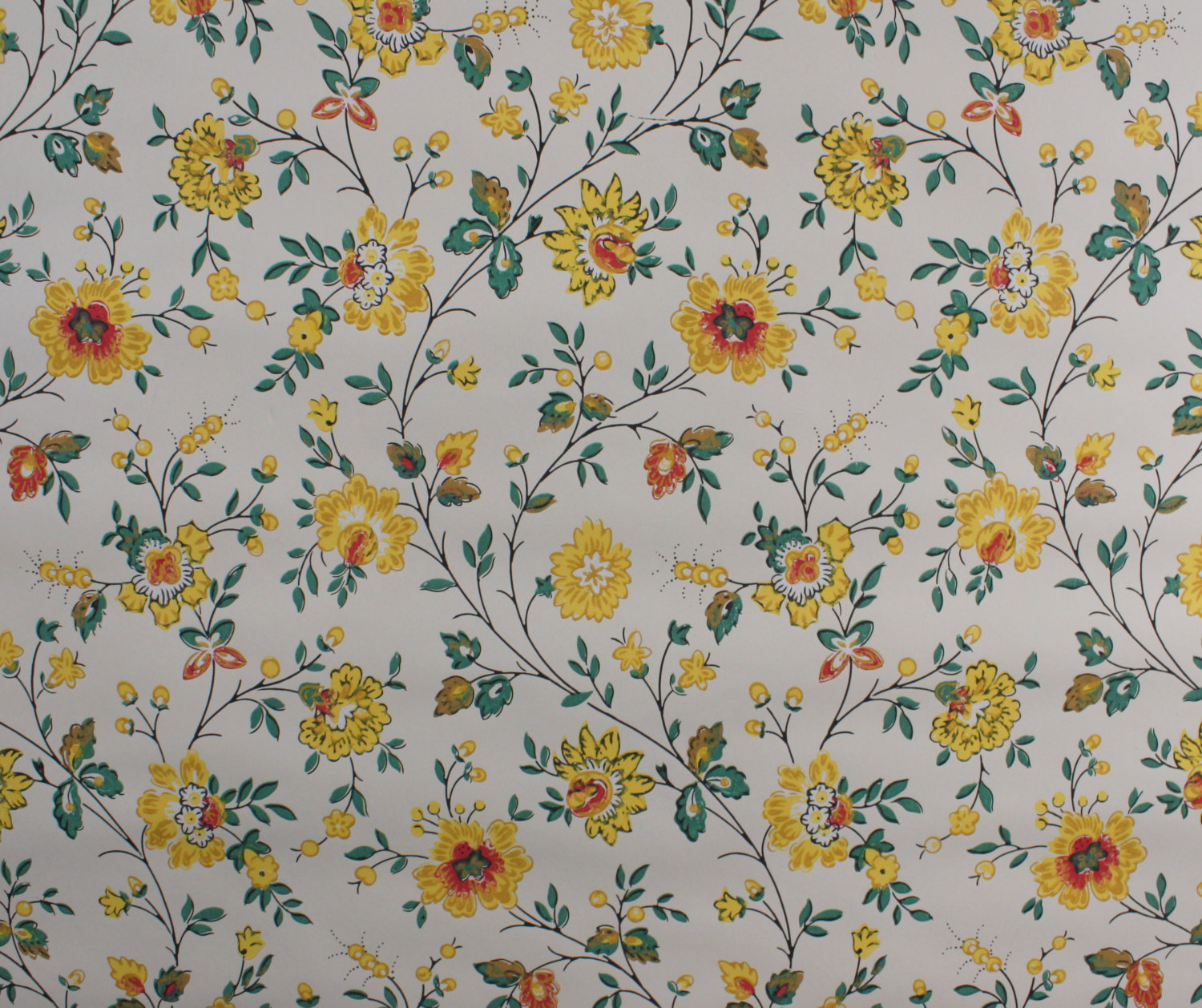 S Vintage Wallpaper Floral By Hannahstreasures