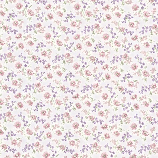 Lizabeth Purple Allover Floral Wallpaper Warehouse