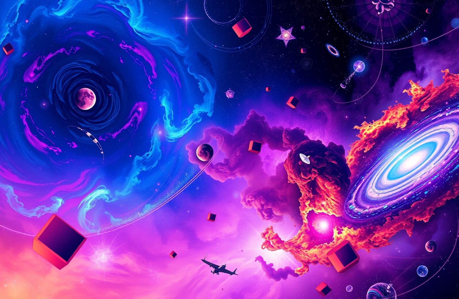 Trippy Space Wallpaper