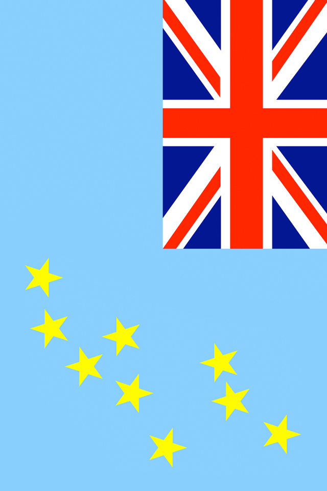 Tuvalu Flag iPhone Wallpaper HD