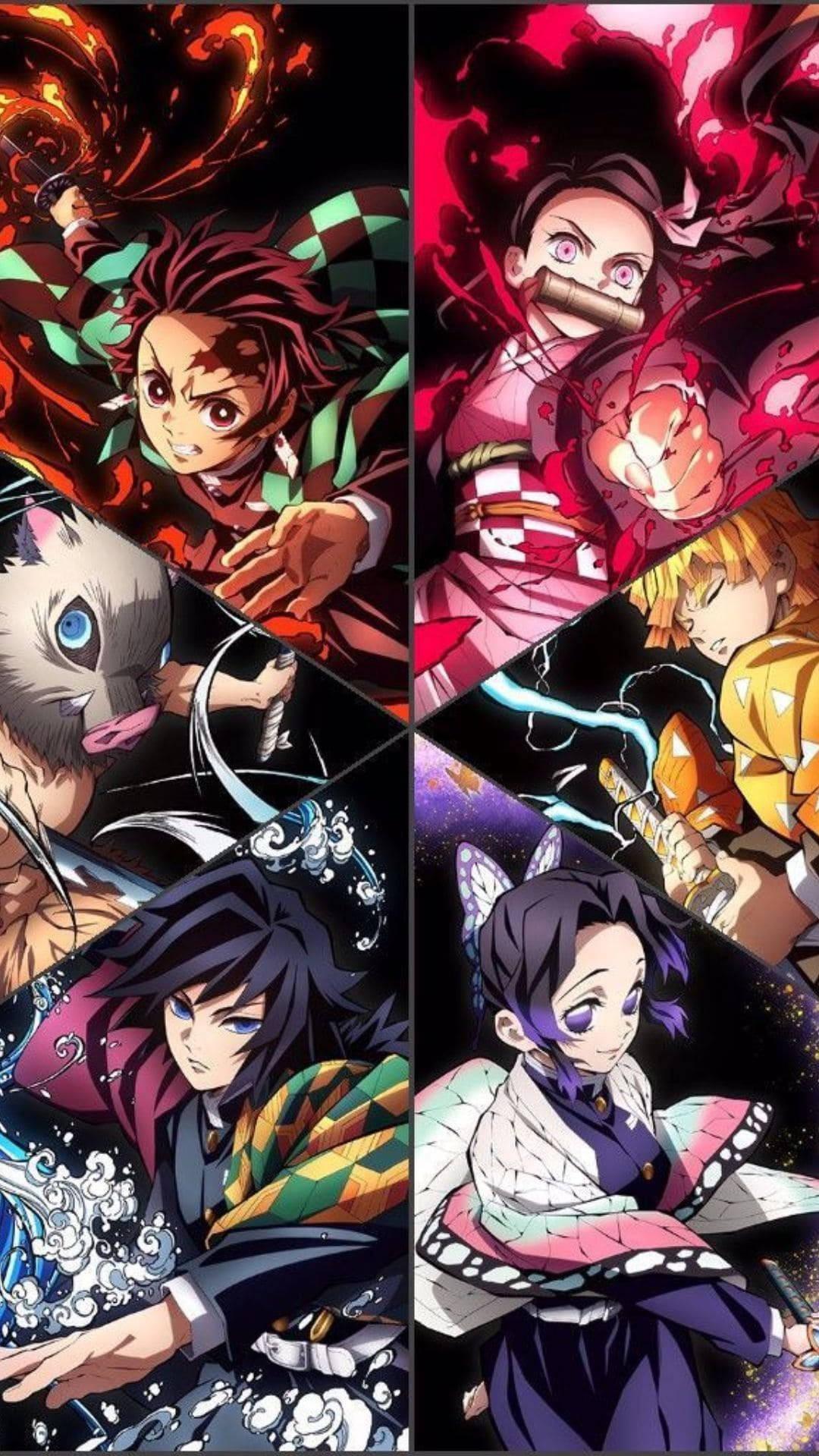 Tanjiro And Nezuko All Main Characters Wallpaper