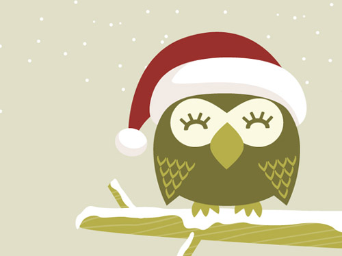 My Owl Barn Christmas Desktop Wallpaper