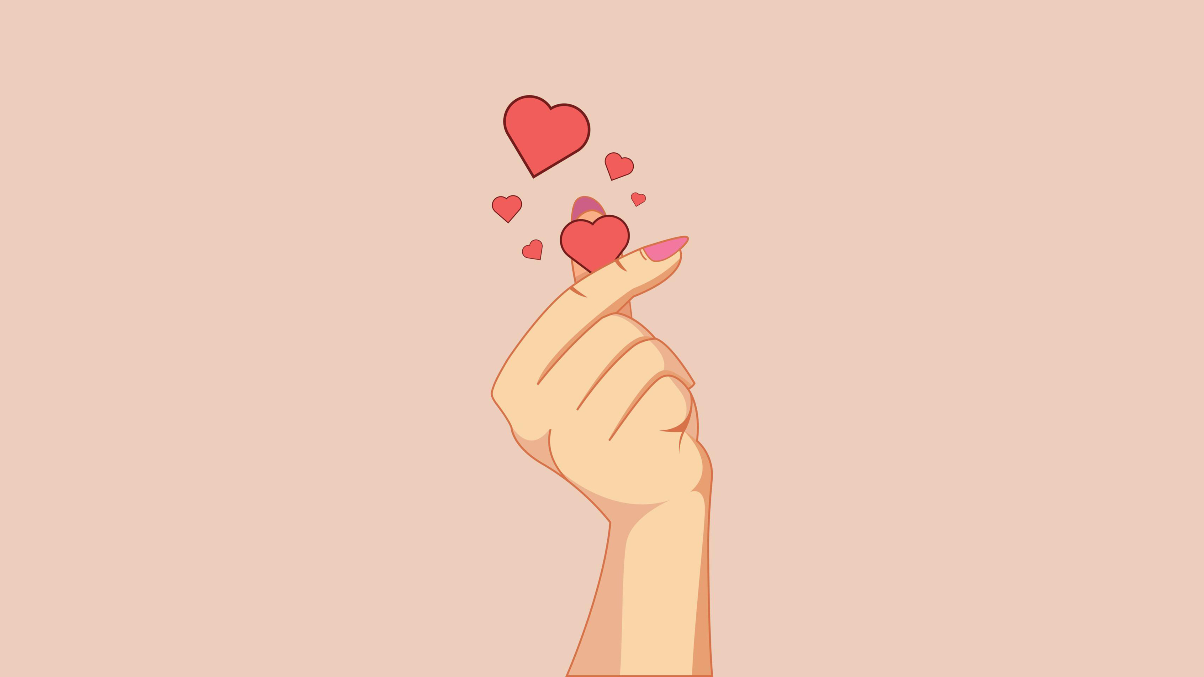 Finger Heart Wallpaper And