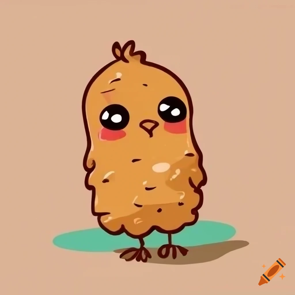 🔥 Free Download Cute Chicken Nugget Character With Bubbly Eyes ...