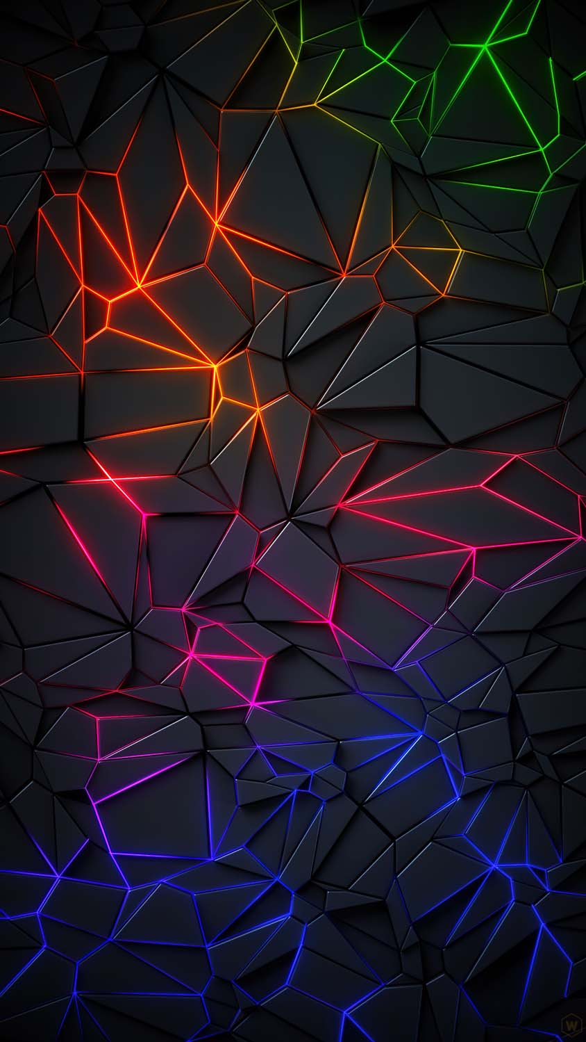 3d Rgb Neon Lights iPhone Wallpaper HD