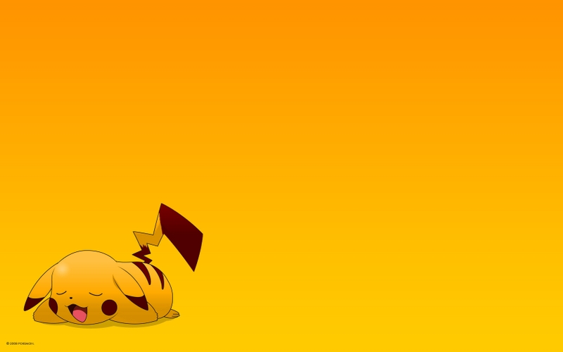 Pokemon Yellow Pikachu Simple Background Wallpaper