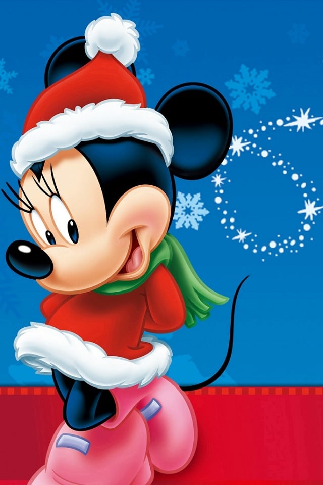 Minnie Mouse Christmas iPhone 4 Wallpaper and iPhone 4S Wallpaper