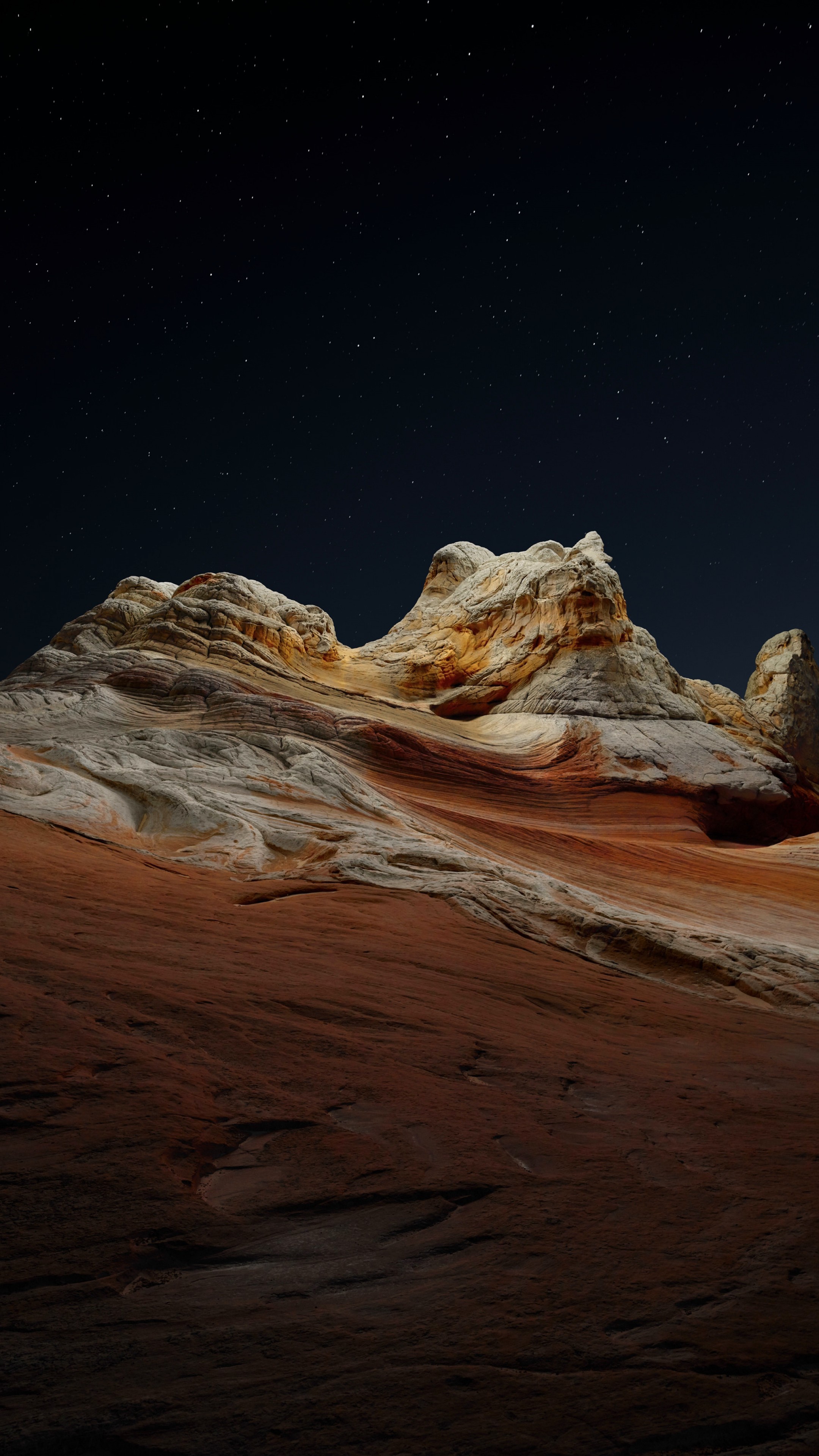 Wallpaper Ios Desert Peak Night 4k Os