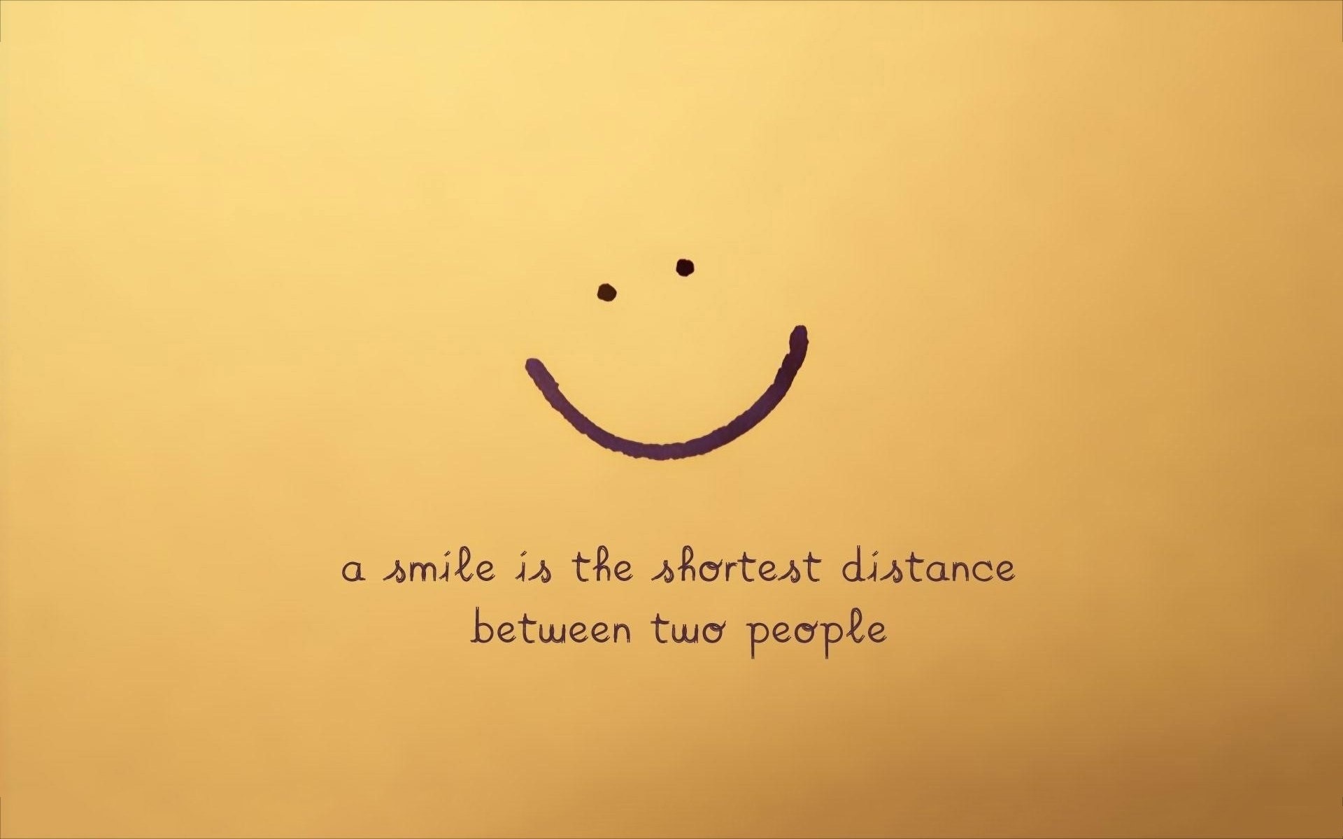 Nice Smile Quotes Background With Yellow HD Wallpaper