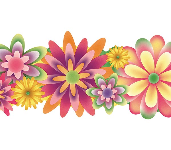 [37+] Bright Floral Wallpaper Borders on WallpaperSafari