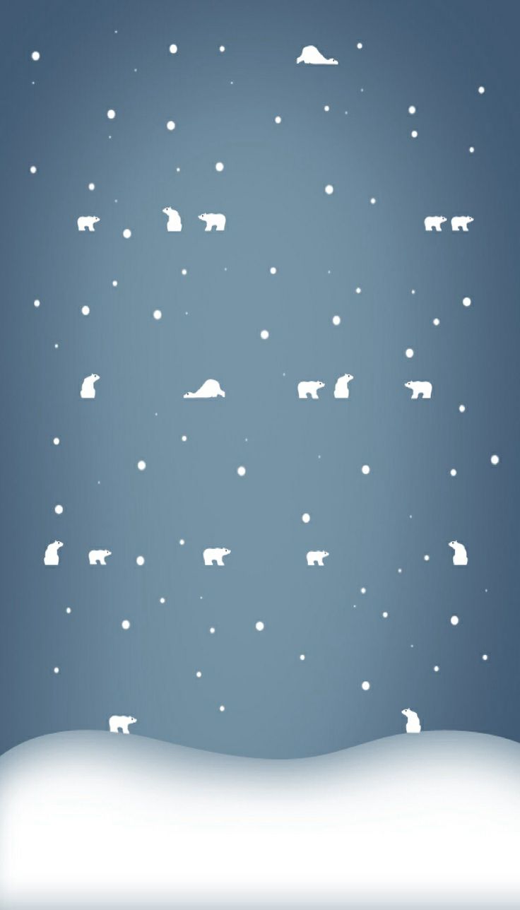Cute Polar Bear Winter iPhone Wallpaper Background Pintere
