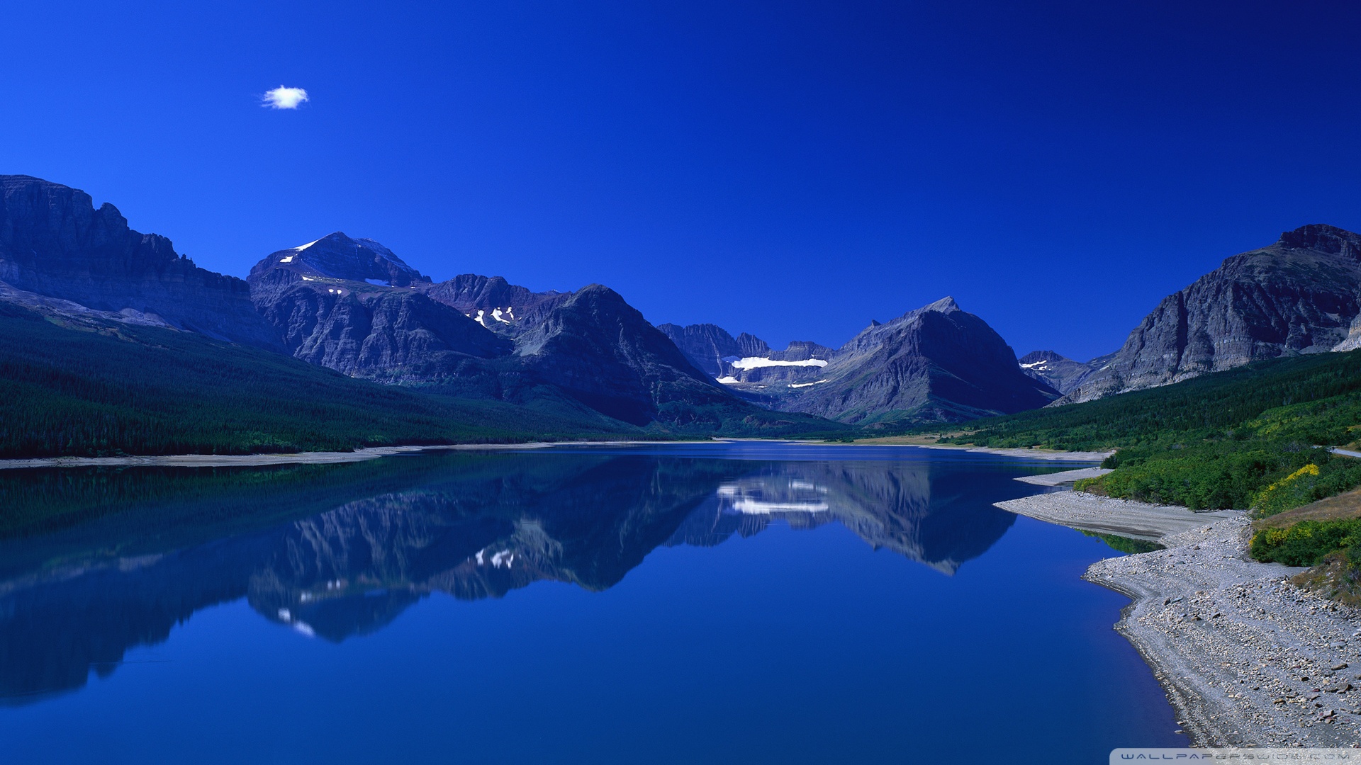 Blue Mountain Lake HD Desktop Wallpaper Widescreen High Definition