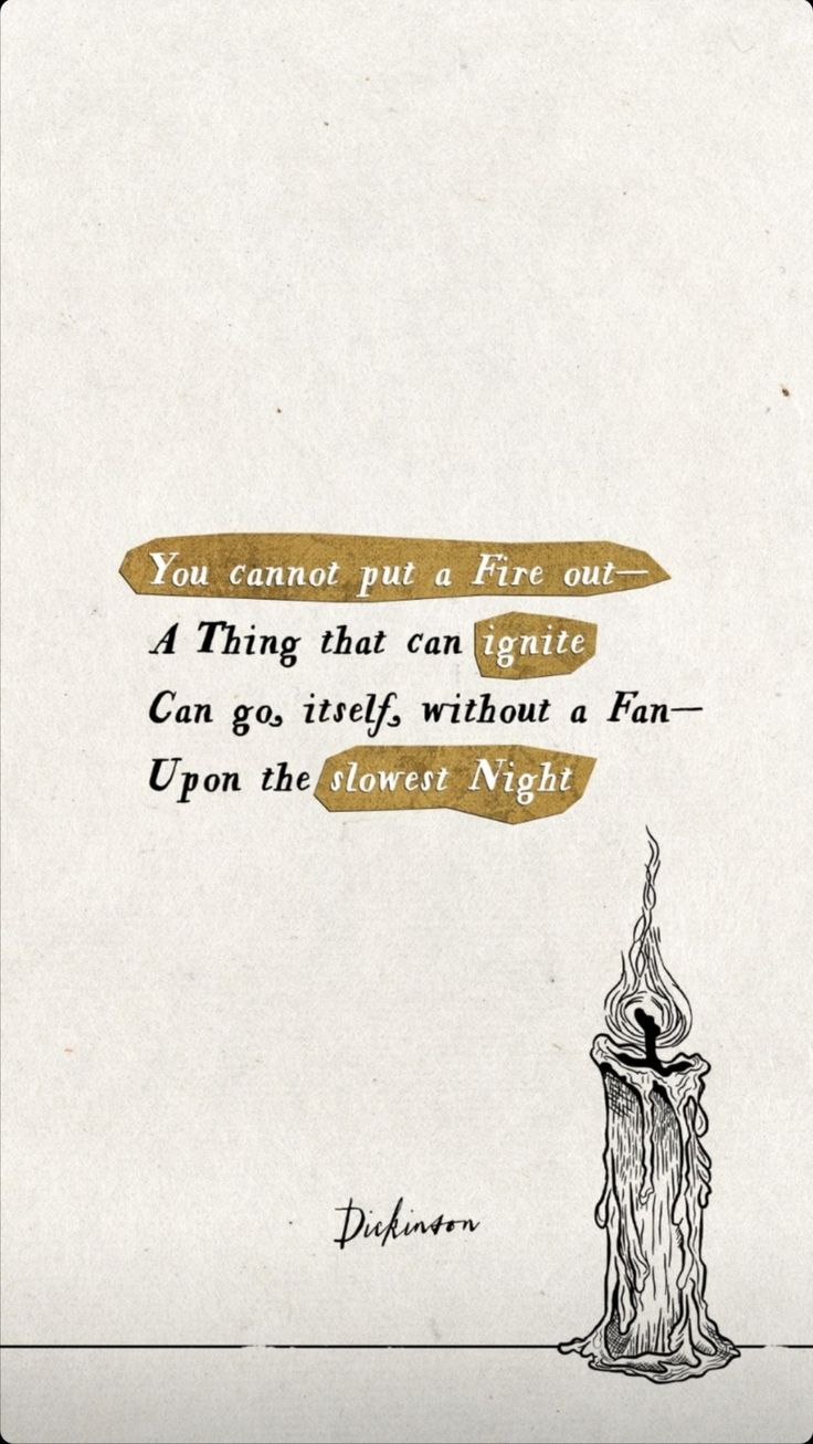 You Cannot Put A Fire Out Emily Dickinson Poems