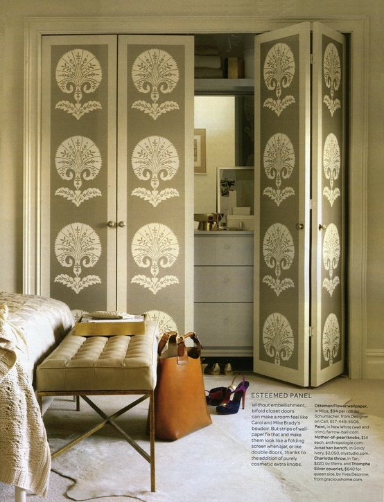 Wallpaper Closet Bifold Doors Interior Decor