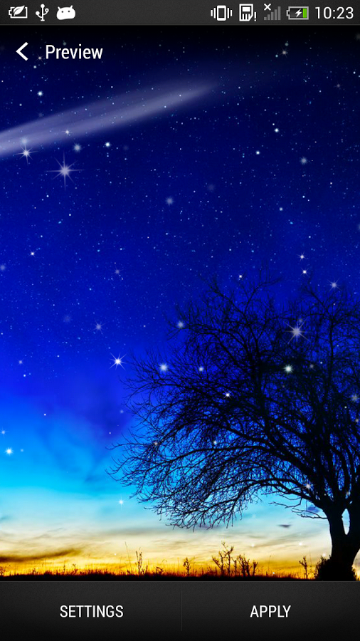Starry Night Live Wallpaper Android Apps On Google Play