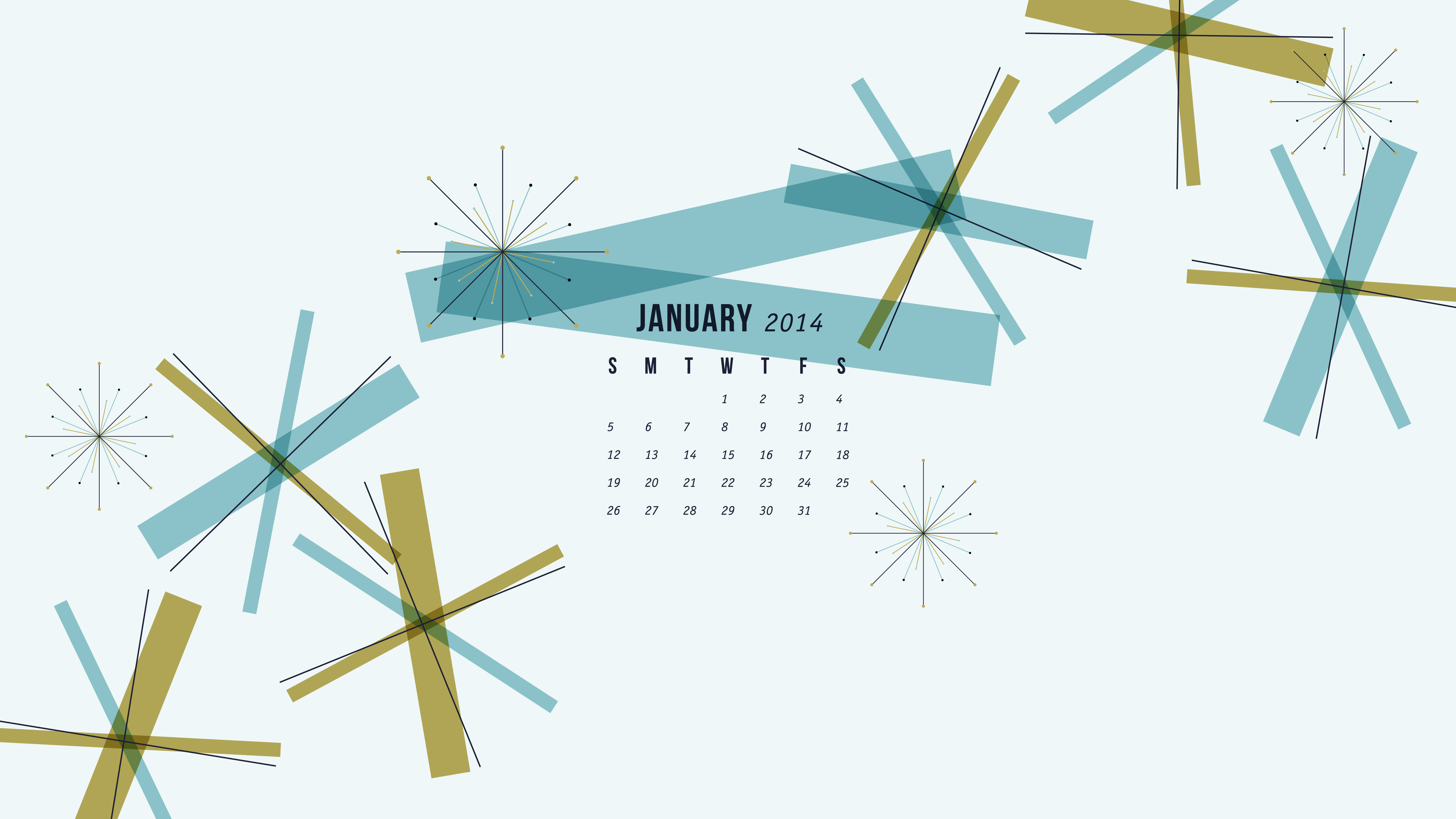 Sarah Hearts January Calendar Wallpaper