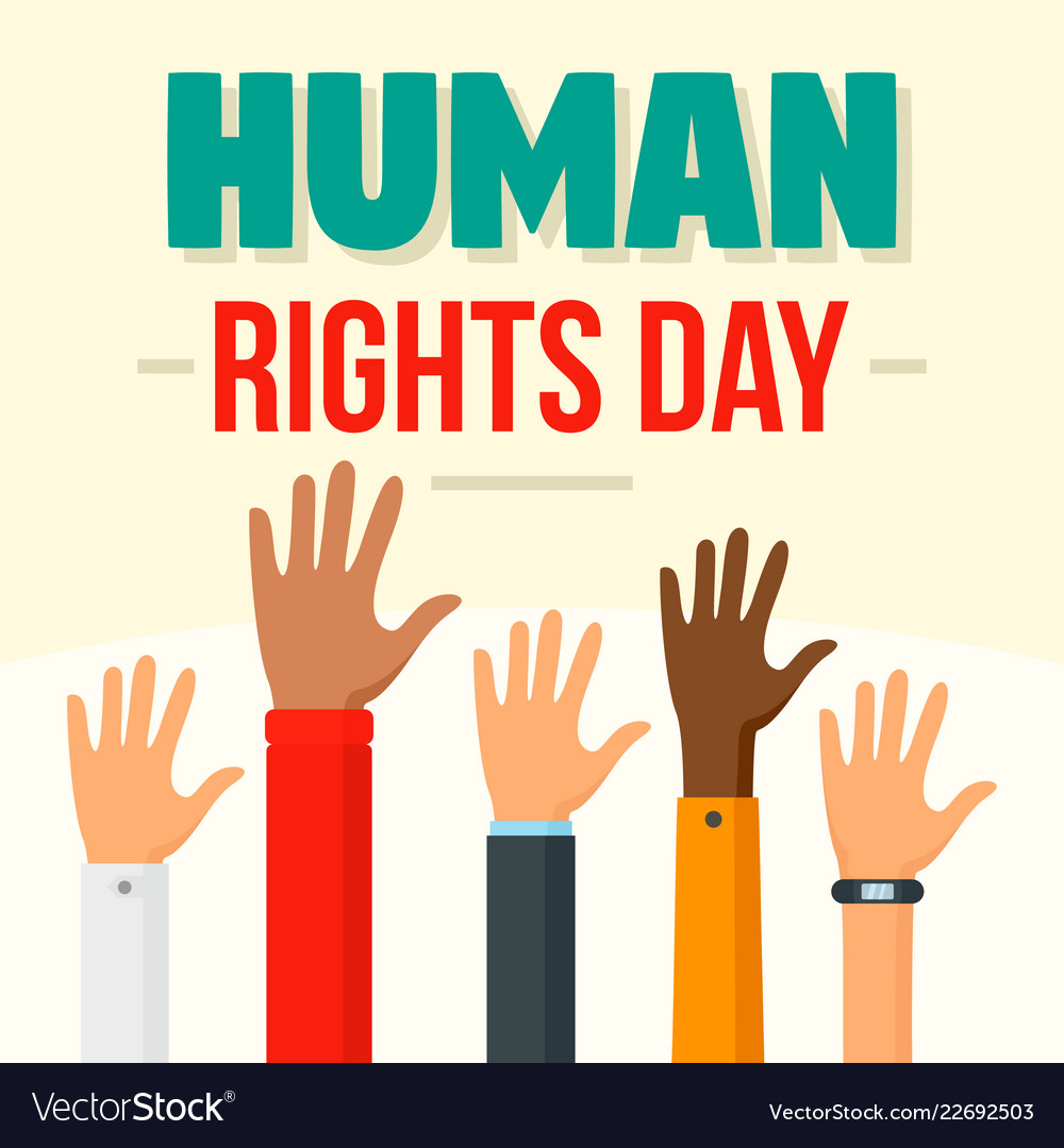 International Human Rights Day Concept Background Vector Image